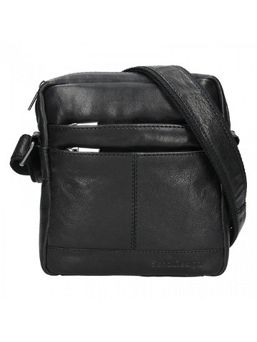 Panská kožená taška přes rameno SendiDesign Jokl – černá