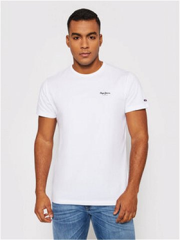 Pepe Jeans T-Shirt Original Basic 3 N PM508212 Bílá Slim Fit