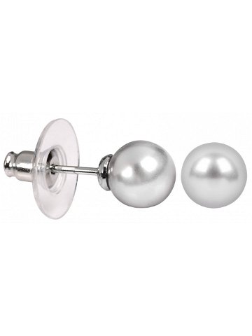 Levien Moderní perličkové náušnice Pearl Light Grey