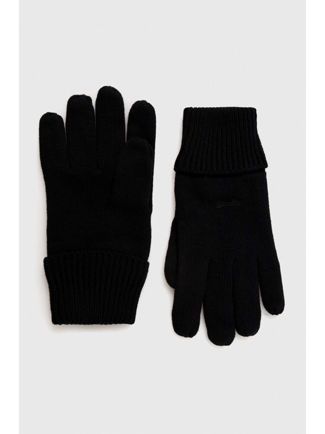 Bavlněné rukavice Superdry pánské černá barva