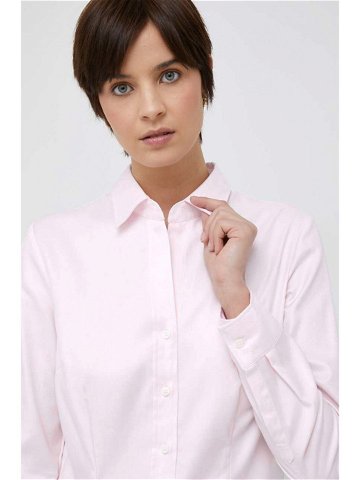 Košile Seidensticker růžová barva slim s klasickým límcem 60 080645