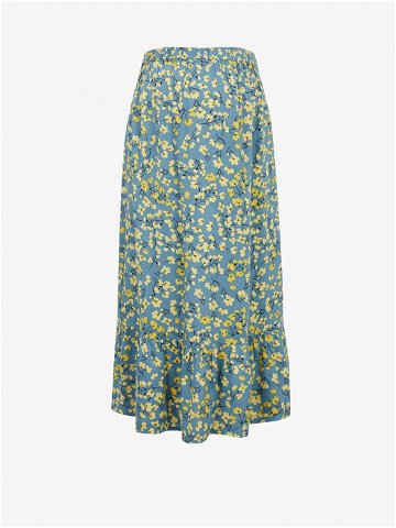 Žluto-modrá květovaná těhotenská sukně Mama licious Fransisca