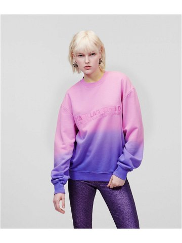 Mikina karl lagerfeld athleisure gradient sweatshirt fialová xs