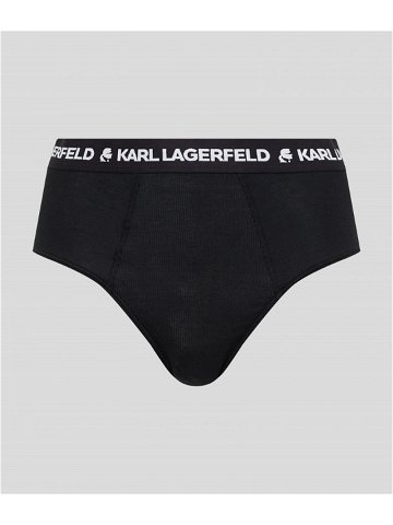 Spodní prádlo karl lagerfeld logo high rise rib culottes černá xs