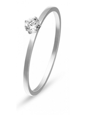 Troli Půvabný ocelový prsten s krystalem 49 mm