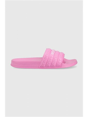 Pantofle Roxy Slippy dámské růžová barva ARJL100999