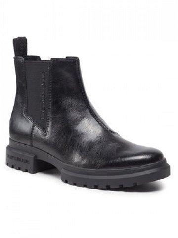 Calvin Klein Jeans Kotníková obuv s elastickým prvkem Cleated Chelsea Boot YW0YW00834 Černá