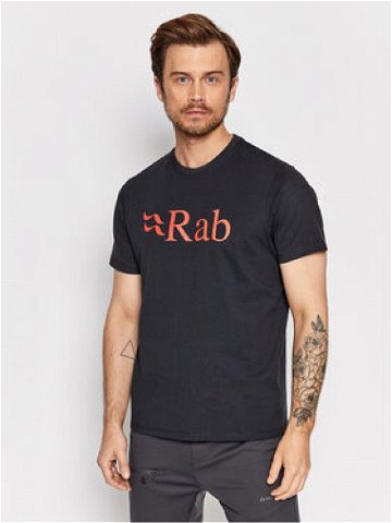 Rab T-Shirt Stance Logo QCB-08-BE-L Černá Regular Fit