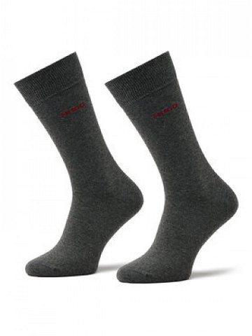 Hugo Sada 2 párů vysokých ponožek unisex 2p Rs Uni Colors Cc 50469638 Šedá