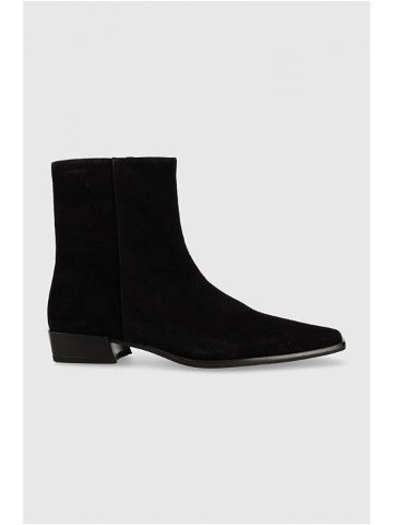 Semišové boty Vagabond Shoemakers Nella dámské černá barva na podpatku
