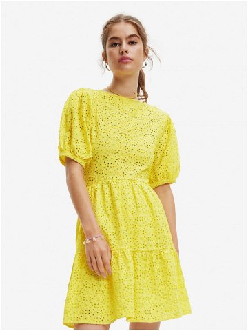 Žluté dámské vzorované šaty Desigual Limon