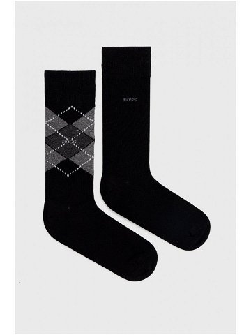 Ponožky BOSS pánské černá barva 50478352