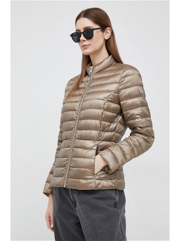 Péřová bunda Lauren Ralph Lauren dámská béžová barva zimní