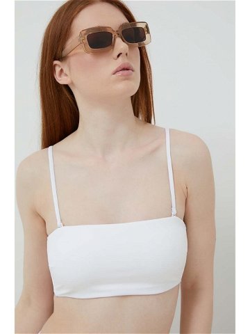 Plavková podprsenka Calvin Klein bílá barva