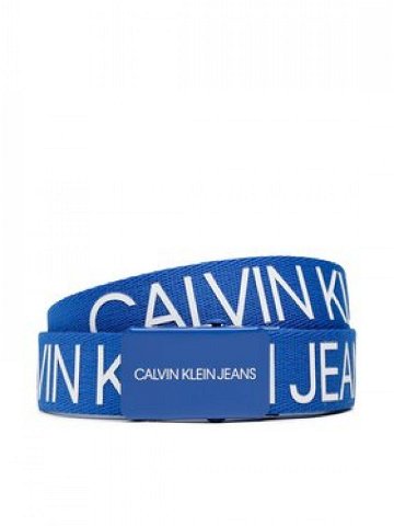 Calvin Klein Jeans Dětský pásek Canvas Logo Belt IU0IU00125 Modrá