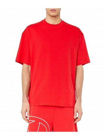 Tričko diesel t-boggy-megoval t-shirt červená s