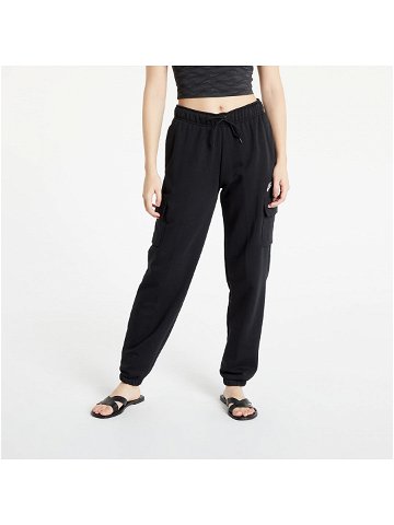 Nike NSW Essential Fleece Mid-Rise Cargo Pants Black White