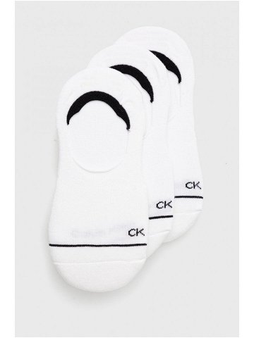 Ponožky Calvin Klein dámské bílá barva