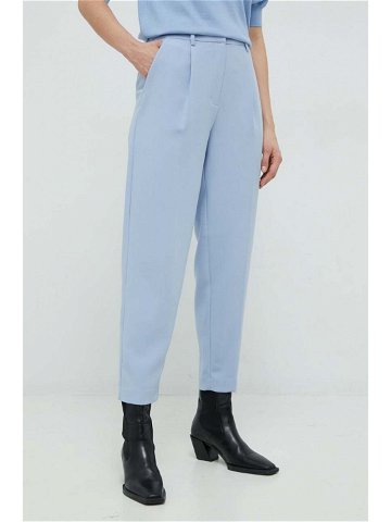 Kalhoty Bruuns Bazaar dámské jednoduché high waist