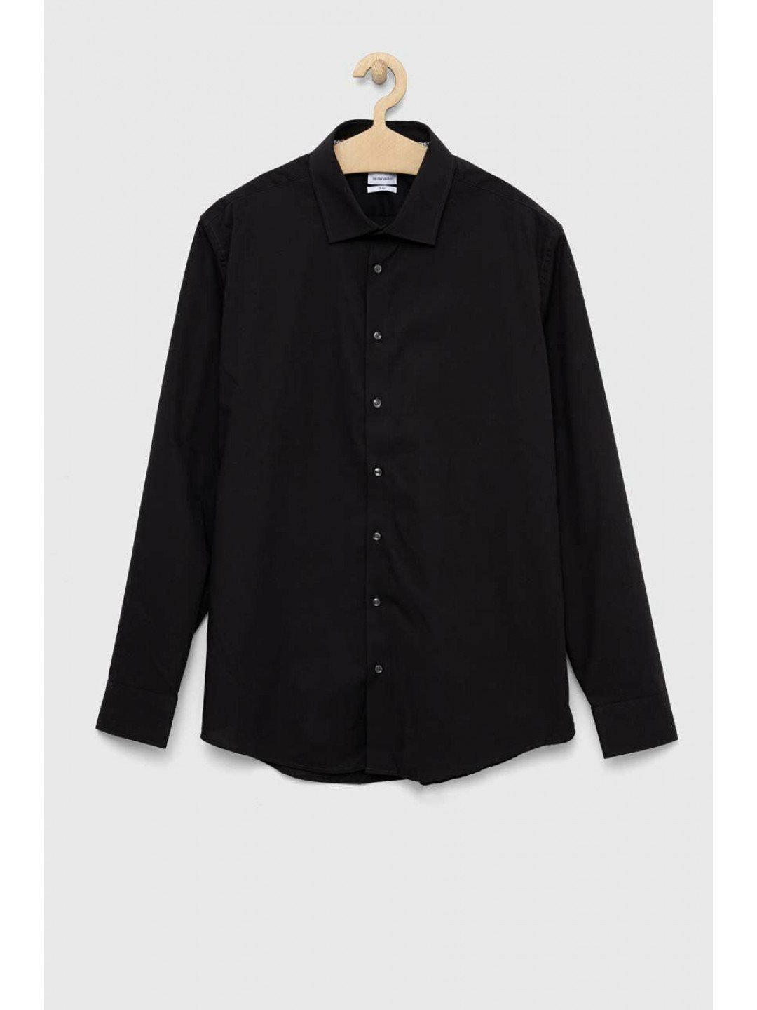 Košile Seidensticker černá barva regular s klasickým límcem 01 653760