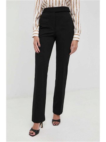 Kalhoty Victoria Beckham dámské černá barva jednoduché high waist