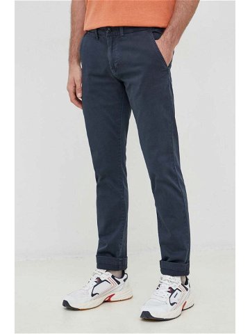 Kalhoty Pepe Jeans Sloane pánské tmavomodrá barva jednoduché