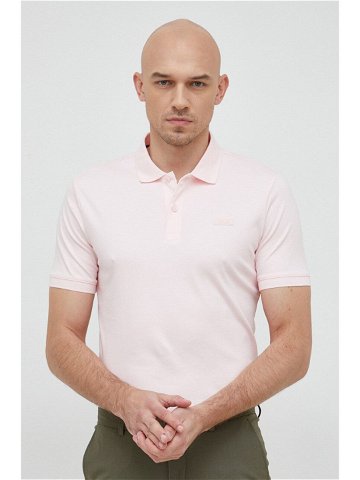 Bavlněné polo tričko Calvin Klein růžová barva K10K111657