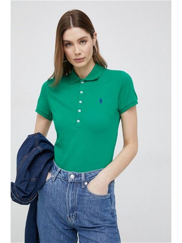 Polo tričko Ralph Lauren zelená barva 211870245