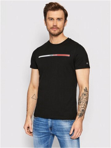 Tommy Jeans T-Shirt Essential Flag DM0DM13509 Černá Regular Fit