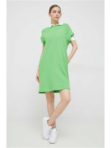 Šaty Tommy Hilfiger zelená barva mini