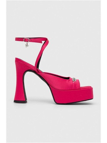 Sandály Karl Lagerfeld LAZULA růžová barva KL33905