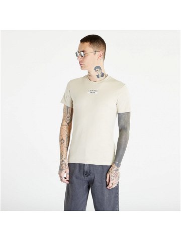 Calvin Klein Jeans Transparent Stripe S S T-Shirt Beige