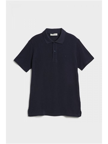 Tričko trussardi t-shirt polo cotton piquet modrá m