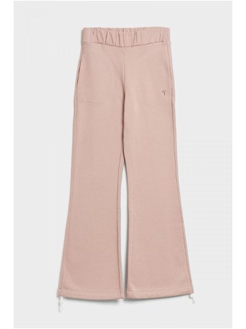 Tepláky trussardi trousers logo embroidery cotton brushed fleece růžová l