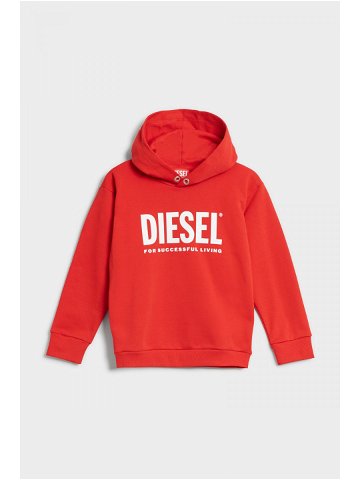 Mikina diesel sdivision-logox over sweat-shirt červená 4y
