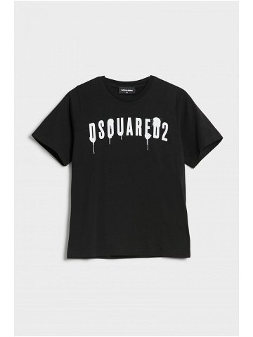 Tričko dsquared2 slouch fit t-shirt černá 8y