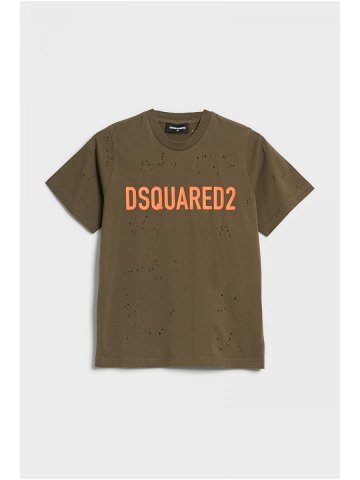 Tričko dsquared2 slouch fit t-shirt zelená 6y