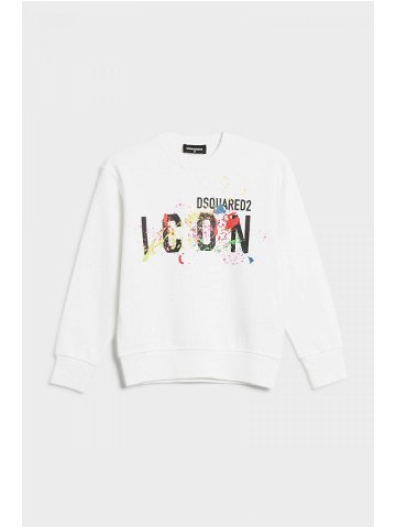 Mikina dsquared2 cool fit-icon sweat-shirt bílá 4y