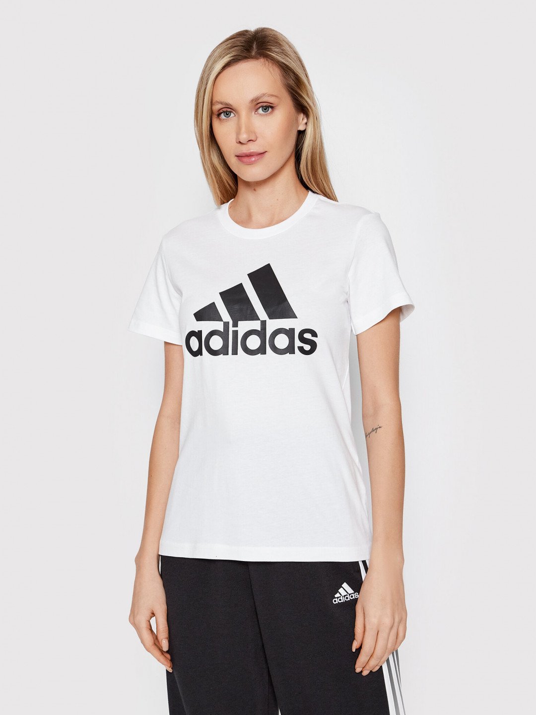 Adidas T-Shirt Essentials Logo GL0649 Bílá Regular Fit