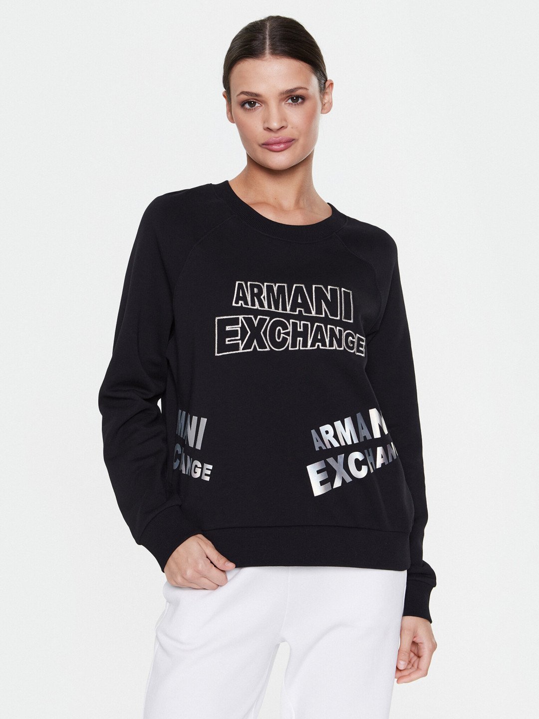 Armani Exchange Mikina 3RYM77 YJDBZ 1200 Černá Regular Fit