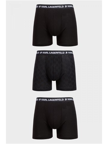 Spodní prádlo karl lagerfeld logo monogram boxer set 3-pack černá xs