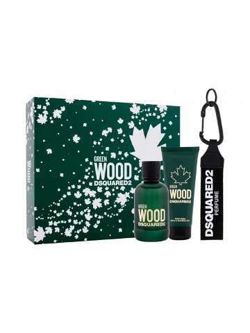 Dsquared Green Wood – EDT 100 ml sprchový gel 100 ml klíčenka