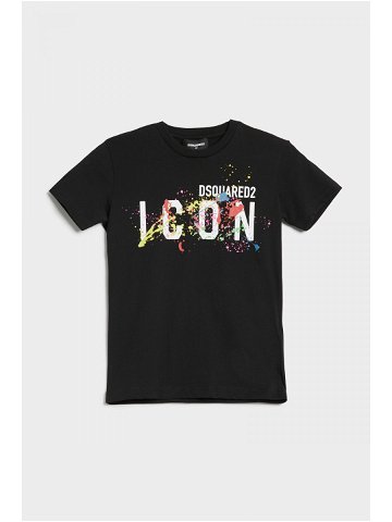 Tričko dsquared2 cool fit-icon t-shirt černá 8y