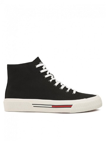 Tommy Jeans Sneakersy Mid Canvas Color EM0EM01157 Černá
