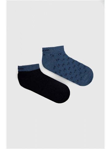 Ponožky Calvin Klein 2-pack pánské černá barva