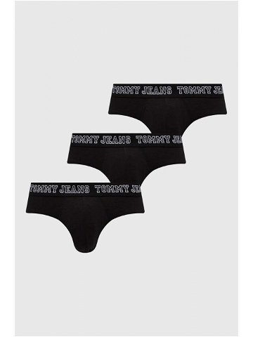 Spodní prádlo Tommy Jeans 3-pack pánské černá barva