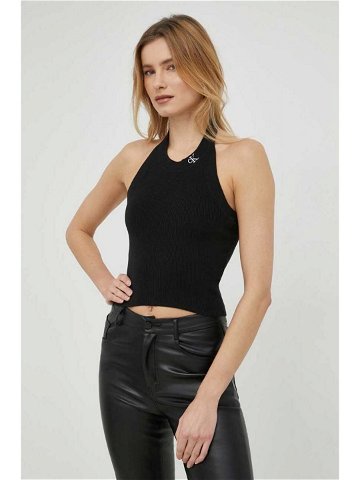 Top Calvin Klein Jeans dámský černá barva
