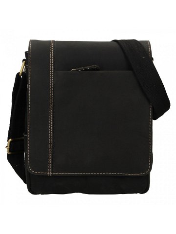 Pánská kožená taška přes rameno HGL Donet – černá
