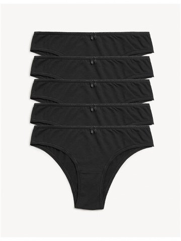 Sada pěti dámských kalhotek v černé barvě Marks & Spencer