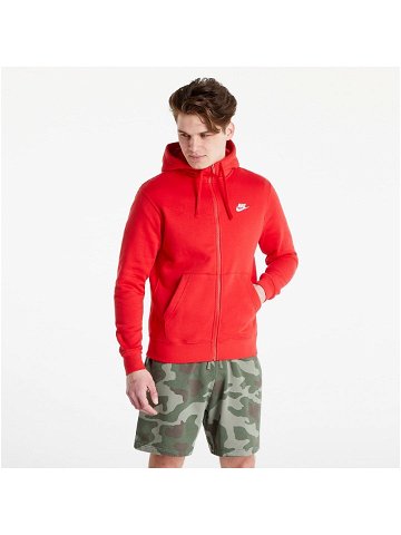 Nike Sportswear Club Hoodie Full-Zip Brushed Back University Red University Red White